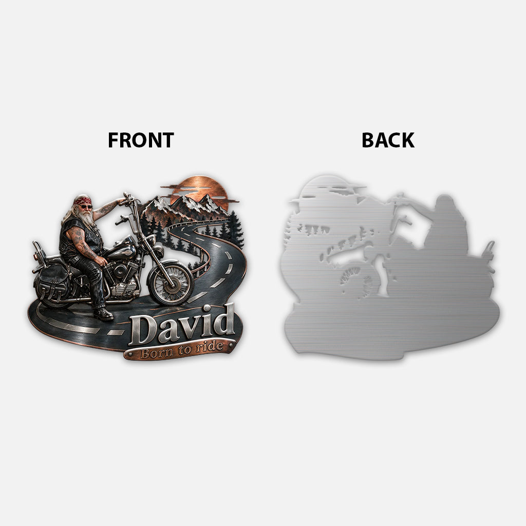 Biker Gift - Personalized Biker 3D Printed Cut Metal Sign