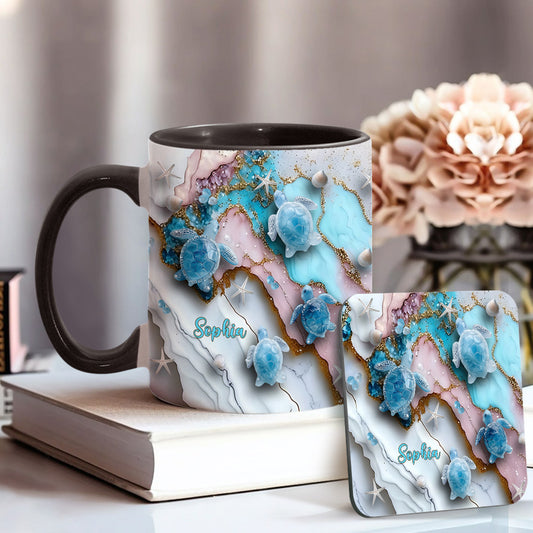 Personalisierte Tasse mit Schildkrötenmotiv