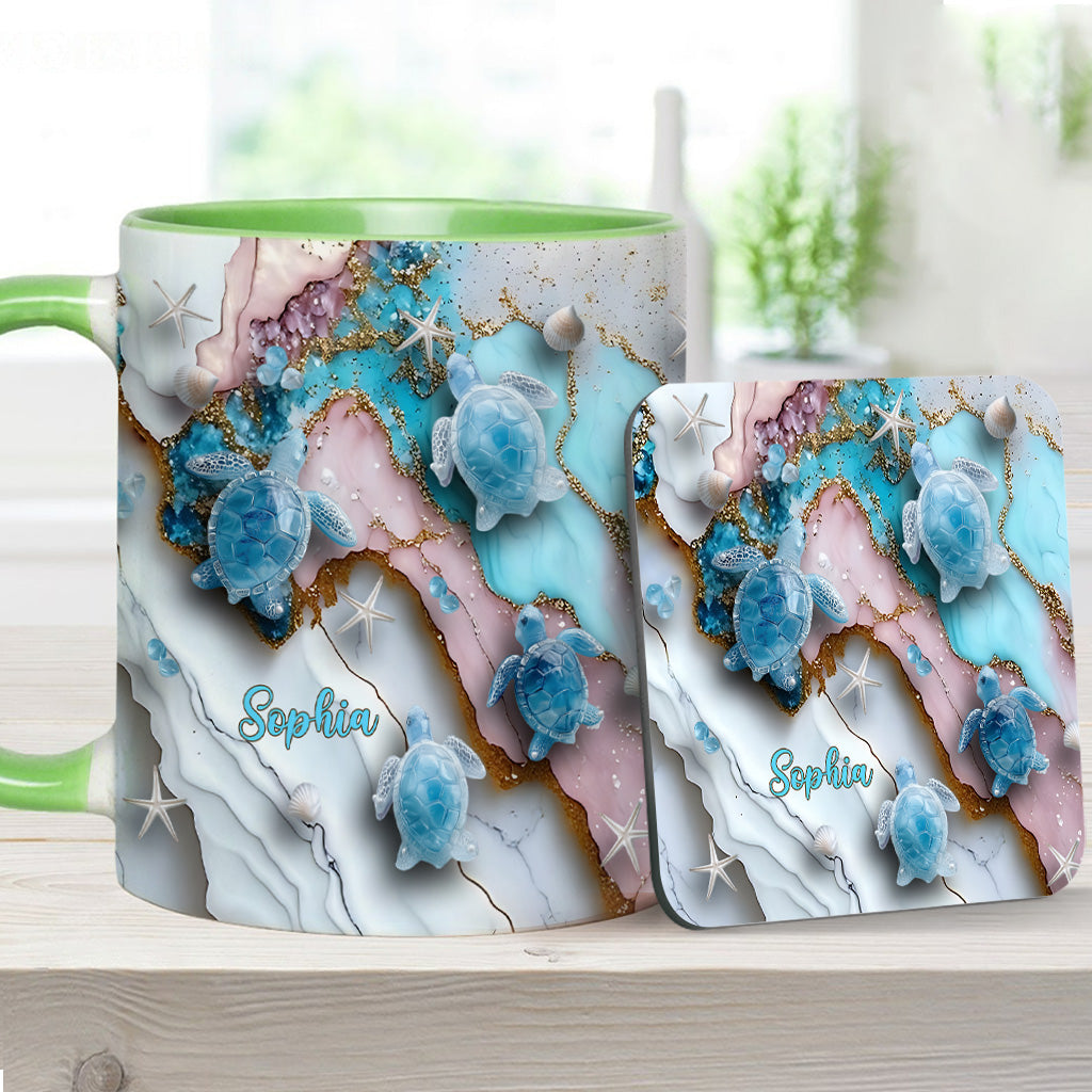 Love Turtles - Personalized Turtle Accent Mug
