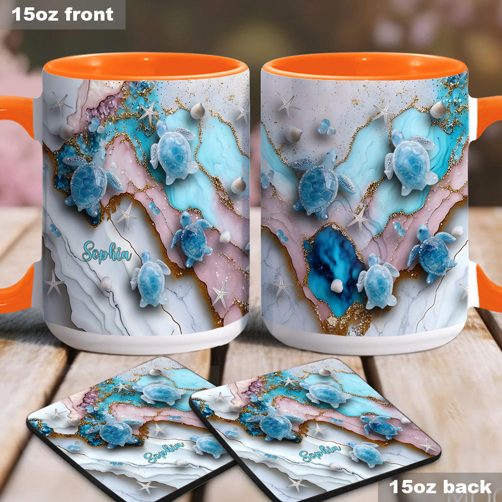 Love Turtles - Personalized Turtle Accent Mug