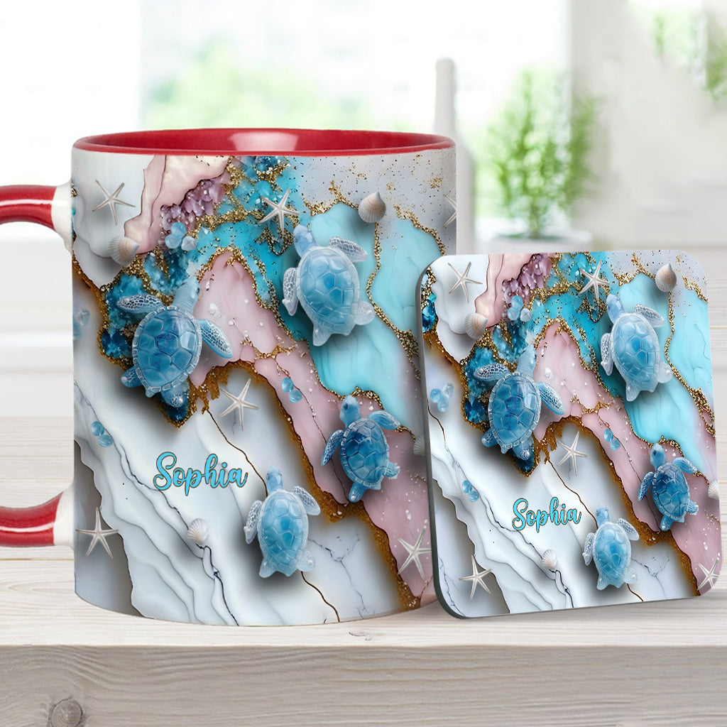 Love Turtles - Personalized Turtle Accent Mug
