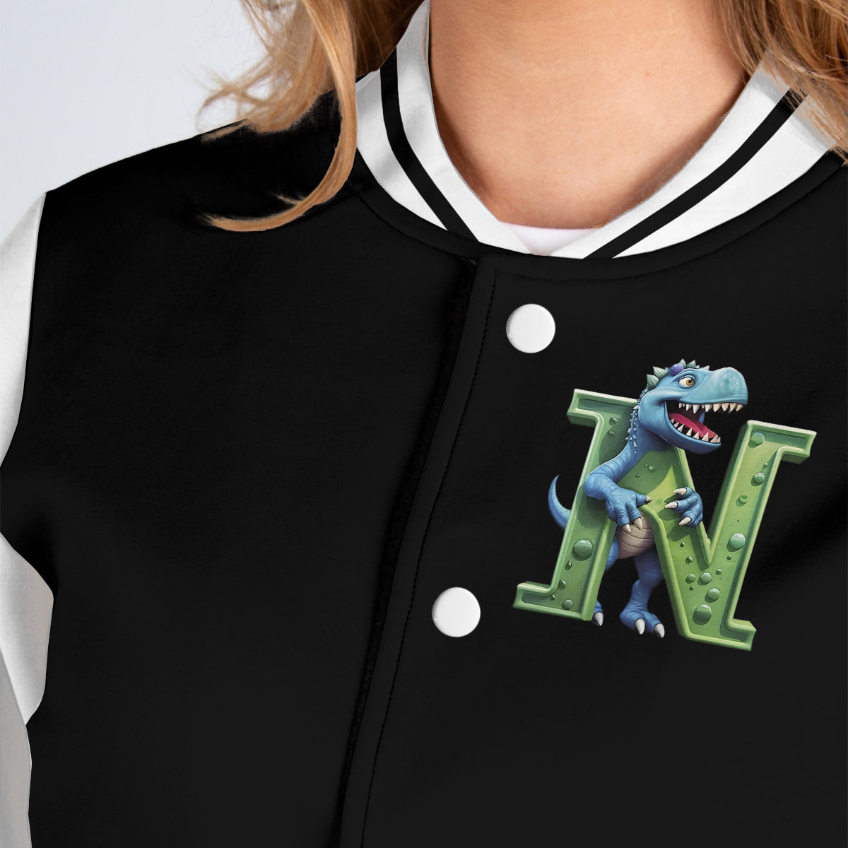 Dinosaurier-Motive für Jungen und Mädchen – Personalisierte Kinder-Collegejacke