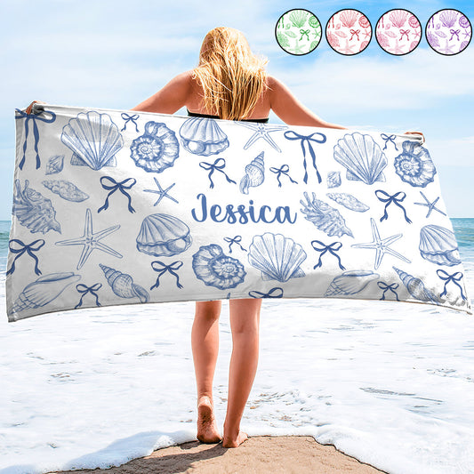 Beach Lovin' Girl - Personalized Sea Lover Quick-dry Beach Towel/ Bath Towel
