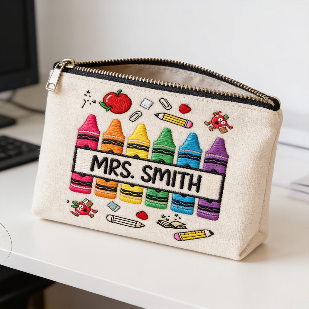 Bleistiftfarb-Lehrertasche - Personalisierte Lehrertasche