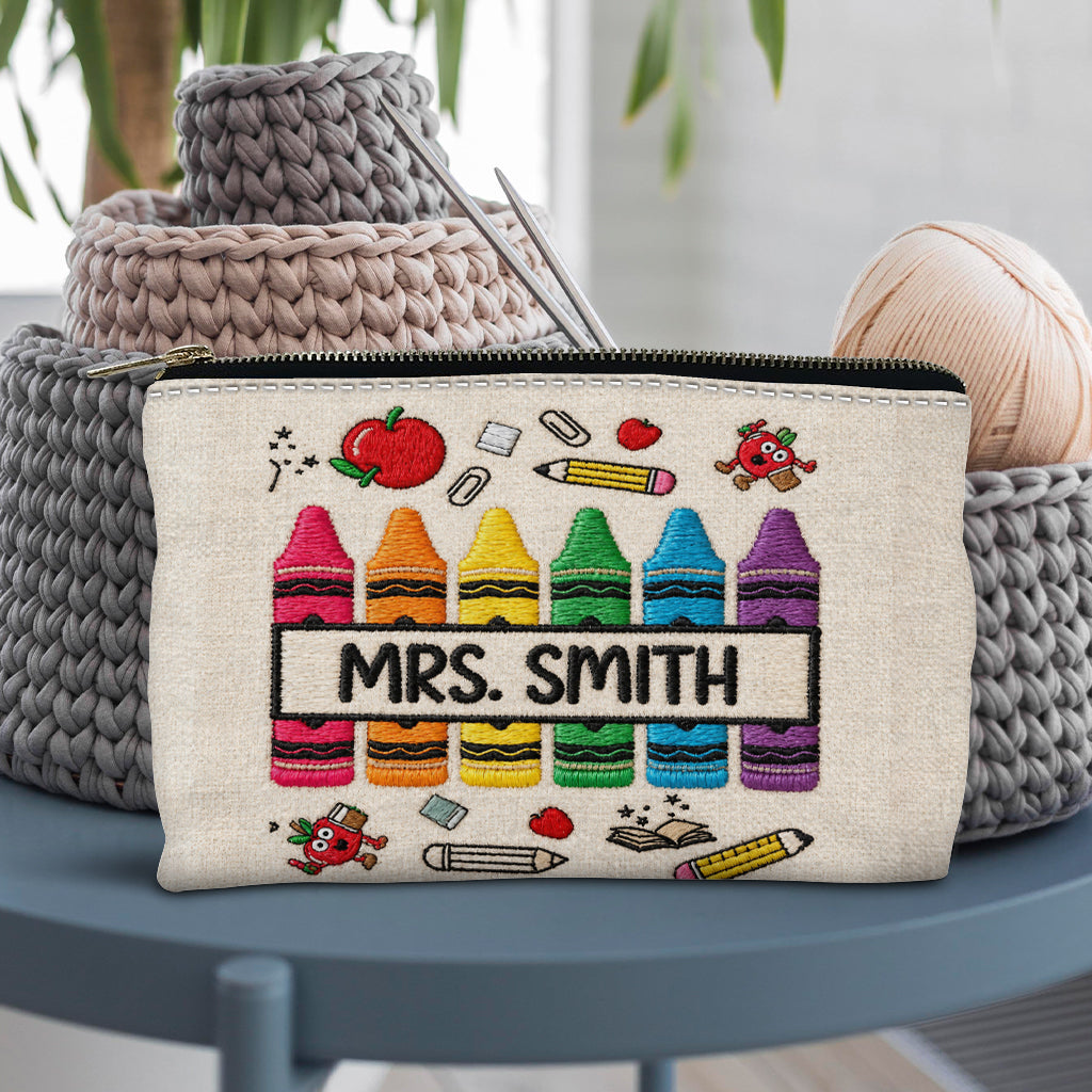 Bleistiftfarb-Lehrertasche - Personalisierte Lehrertasche