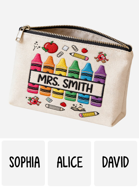 Bleistiftfarb-Lehrertasche - Personalisierte Lehrertasche