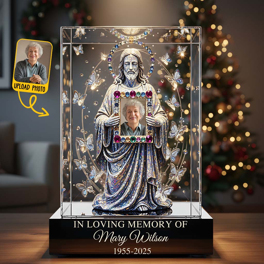 Für immer in unseren Herzen – Personalisierte Gedenktafel aus Acryl in individueller Form