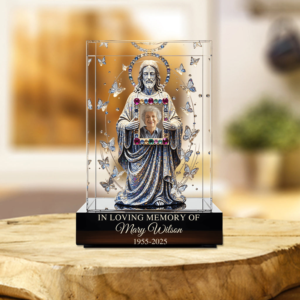 Für immer in unseren Herzen – Personalisierte Gedenktafel aus Acryl in individueller Form