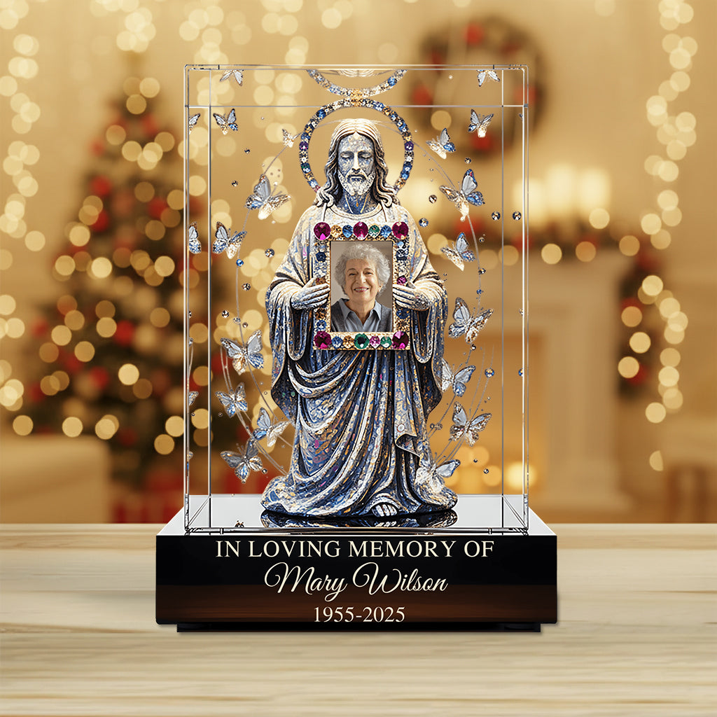 Für immer in unseren Herzen – Personalisierte Gedenktafel aus Acryl in individueller Form