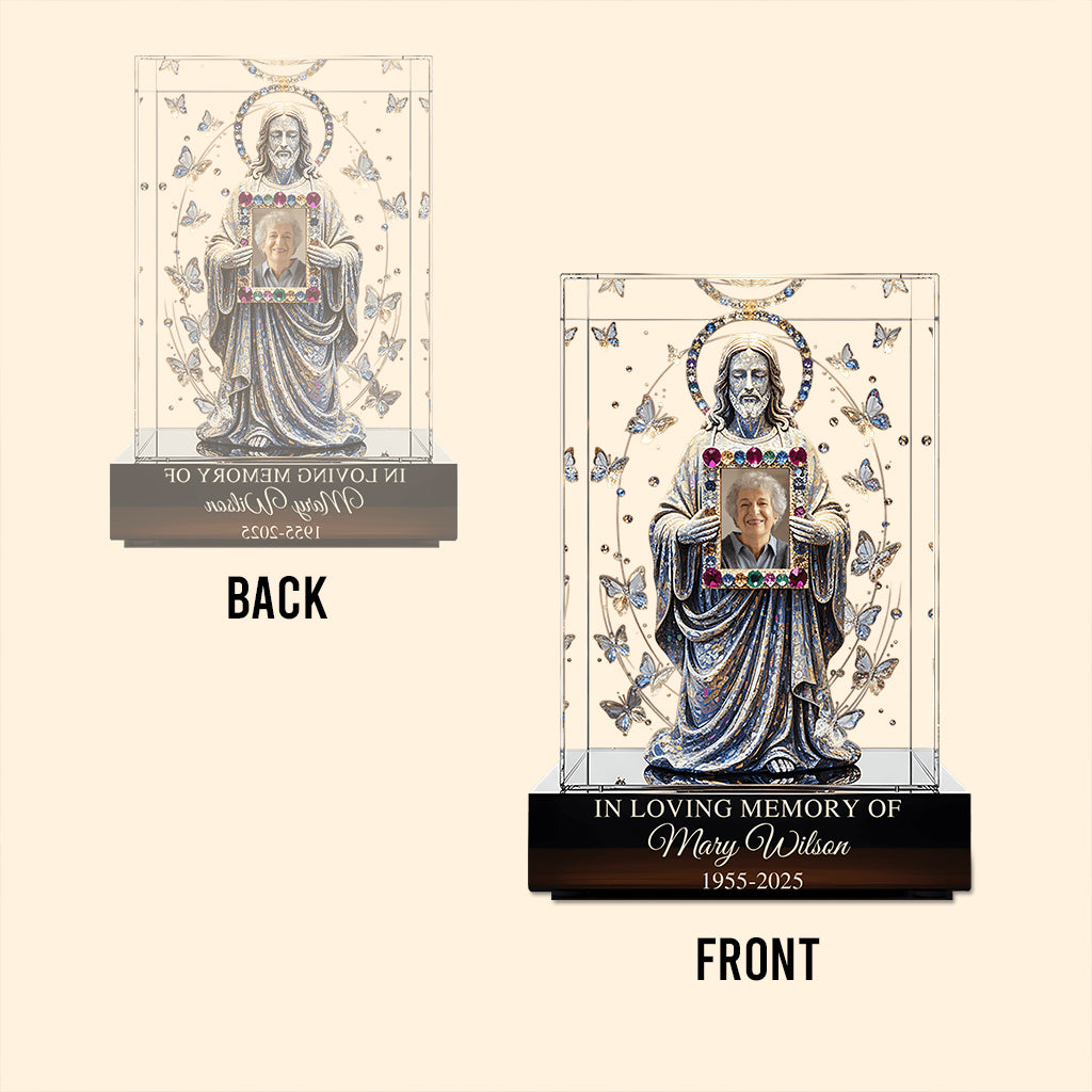 Für immer in unseren Herzen – Personalisierte Gedenktafel aus Acryl in individueller Form