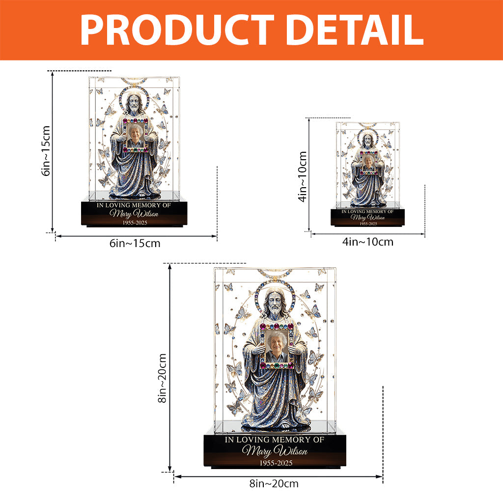 Für immer in unseren Herzen – Personalisierte Gedenktafel aus Acryl in individueller Form