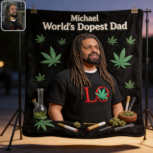 Dopest Dad - Personalisierte Weed-Decke