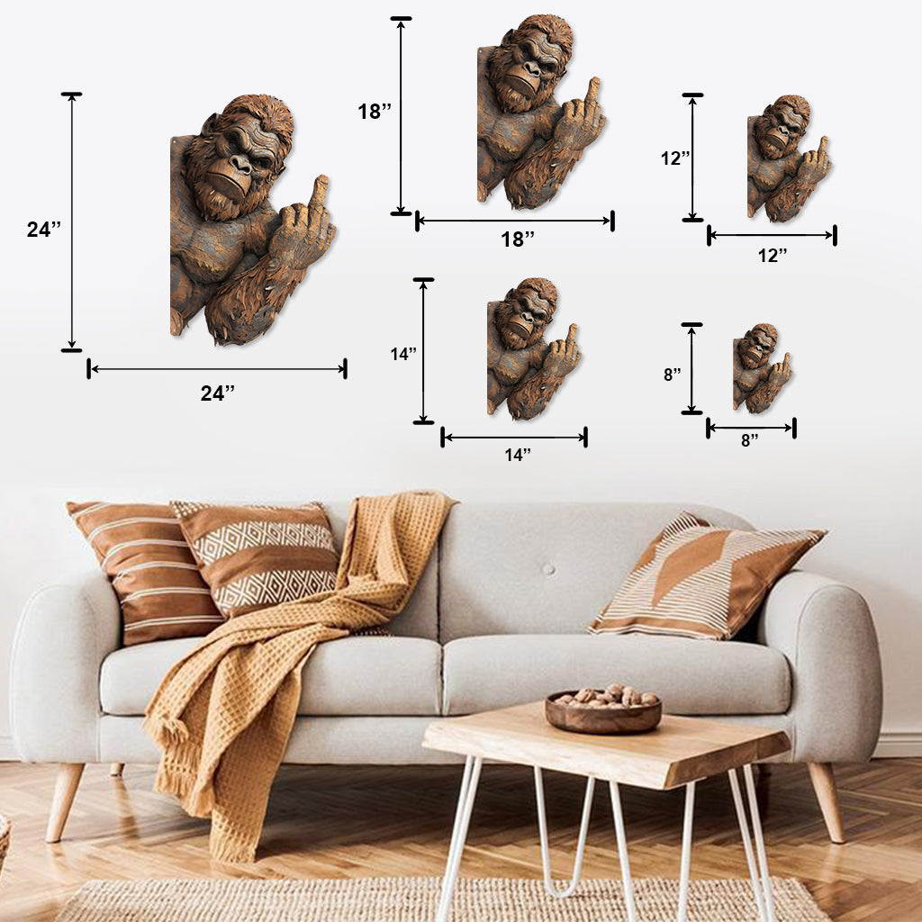 Lustiges Sasquatch-Schild aus personalisiertem Metall für Wanderungen