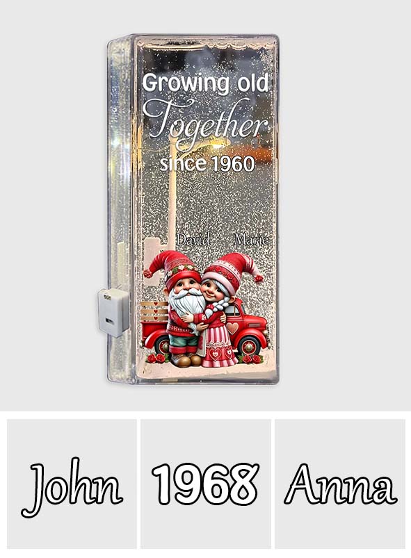 Gemeinsam alt werden seit – Personalisierte Schneeflocken-Nachtlampe für Paare