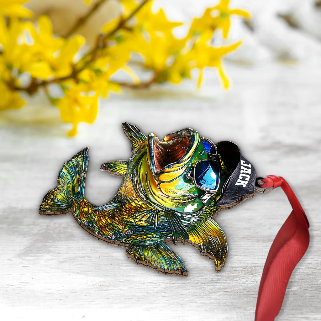 Bass Fishing - Personalized Fishing Ornament