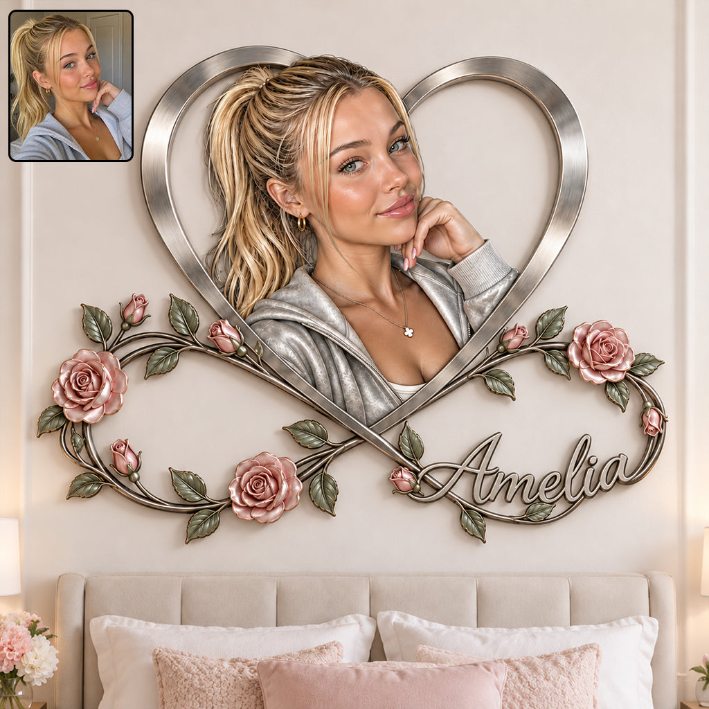 Birth Flower Gift For Loved Ones, Friends - Personalized Self Love 3D Printed Cut Metal Sign