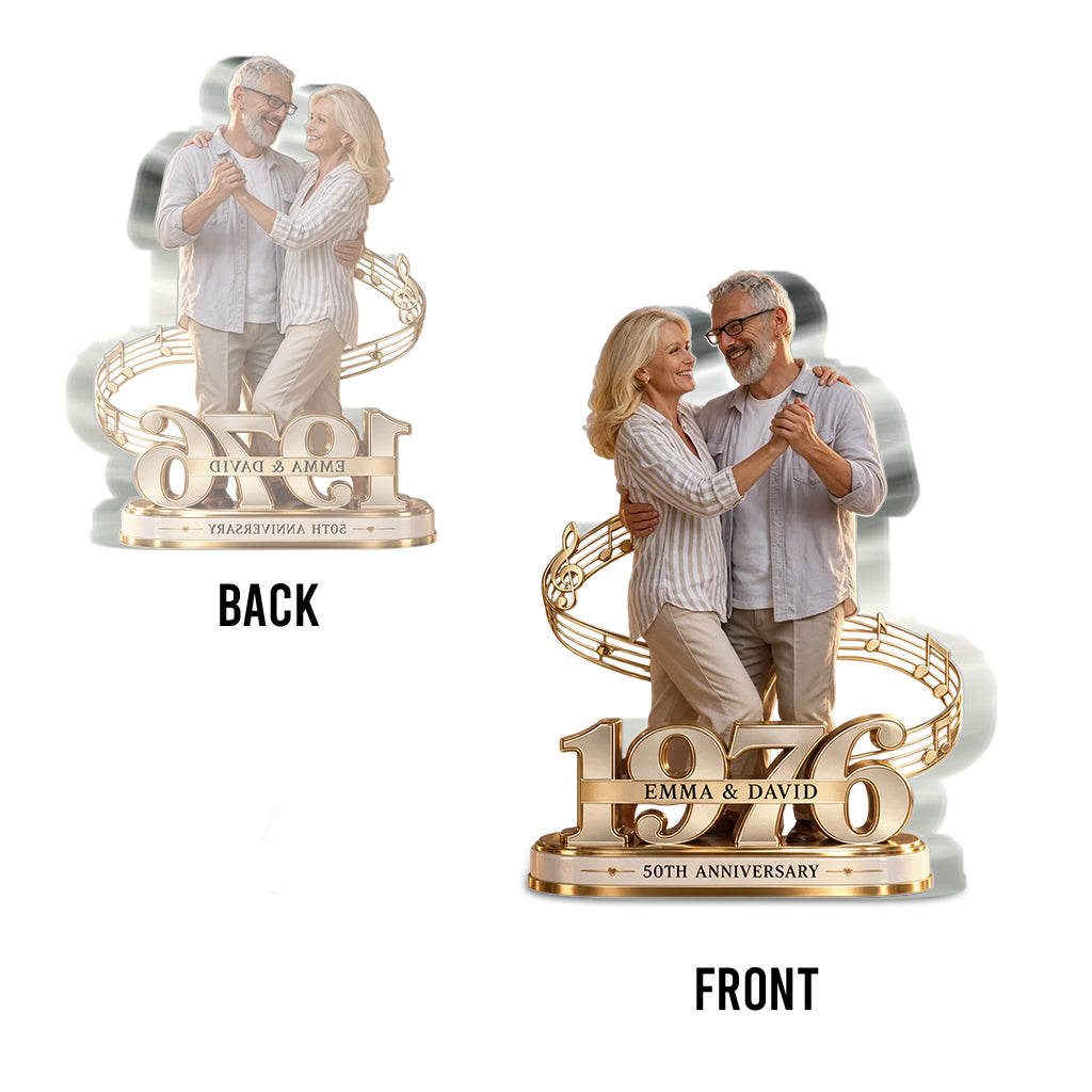 Personalisierte Geschenkidee für Paare, Romantische Jubiläumsfigur für Ehemann und Ehefrau mit Namen und Datum, Freund Freundinnen Geschenk - Personalisierte Paar Acrylplakette