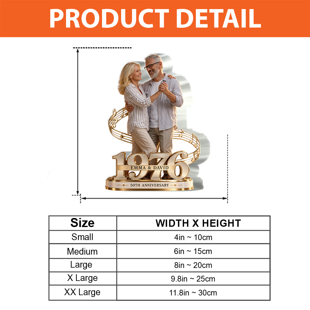 Personalisierte Geschenkidee für Paare, Romantische Jubiläumsfigur für Ehemann und Ehefrau mit Namen und Datum, Freund Freundinnen Geschenk - Personalisierte Paar Acrylplakette