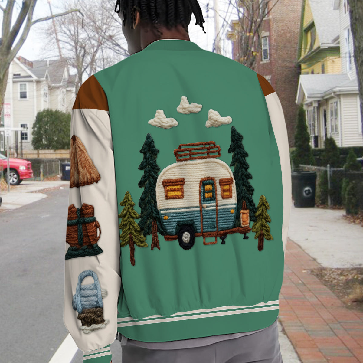 Camping ist mein Lieblingsort – personalisierte Camping-Collegejacke