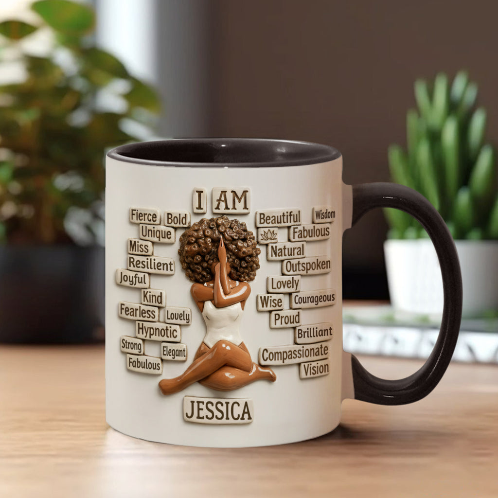 Stolz, schwarz zu sein – Personalisierte Tasse mit afroamerikanischem Akzent