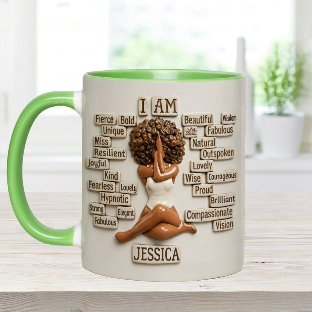 Stolz, schwarz zu sein – Personalisierte Tasse mit afroamerikanischem Akzent