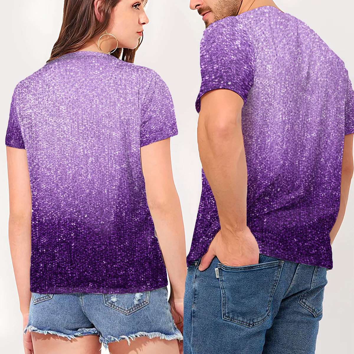 Alzheimer’s Awareness Month - Personalized Alzheimer Awareness Fully Printed V-Neck T-Shirt