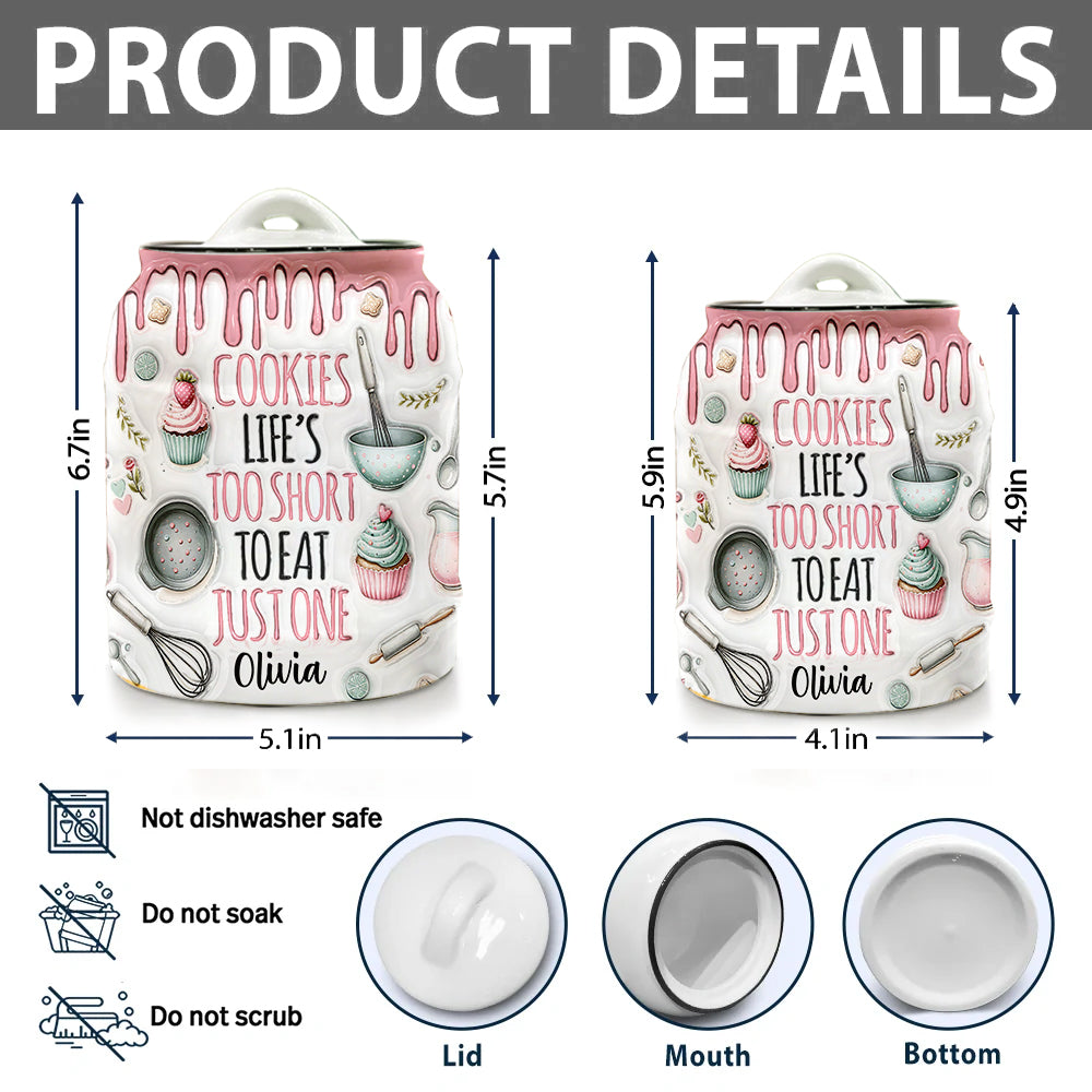Das Leben ist zu kurz, um nur einen Keks zu essen – Personalisierte Keksdose