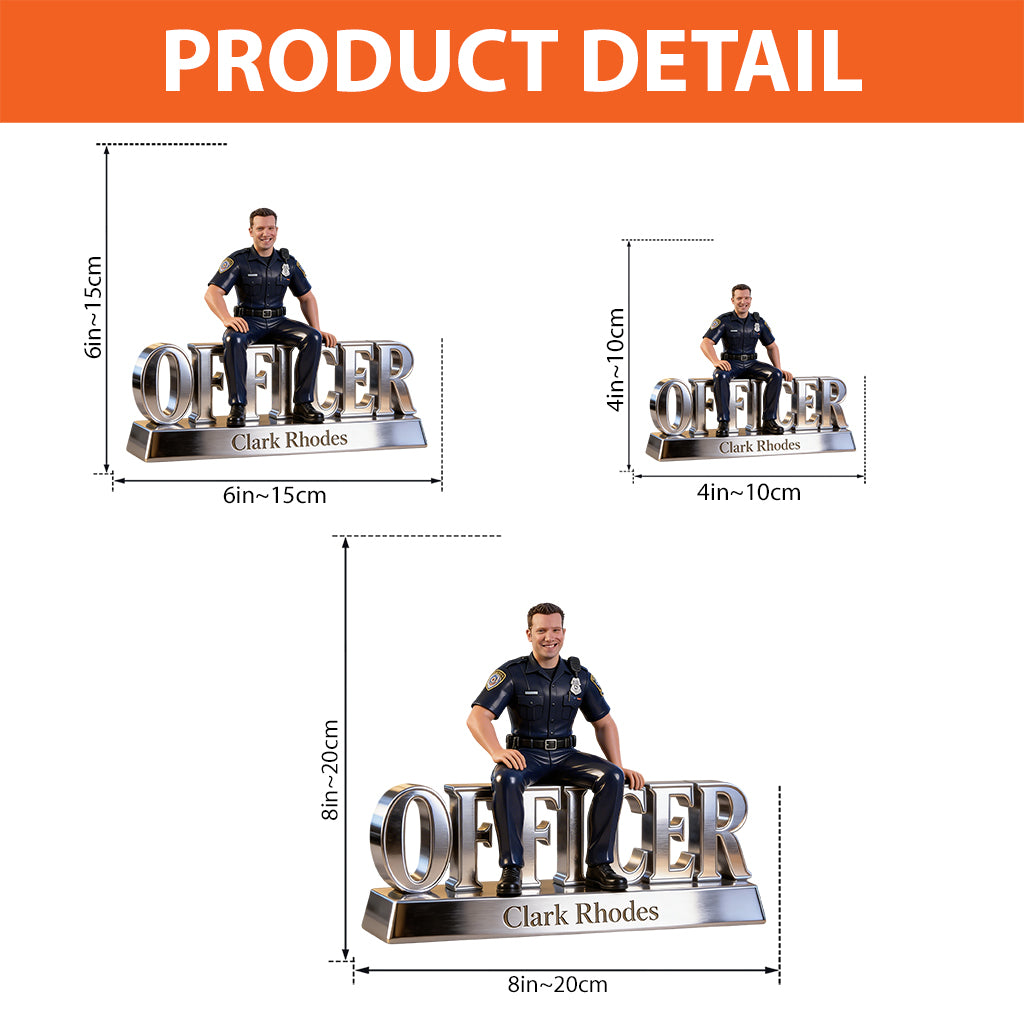 Custom Any Photo - Personalized Police Officer Custom Shaped Acrylic Plaque