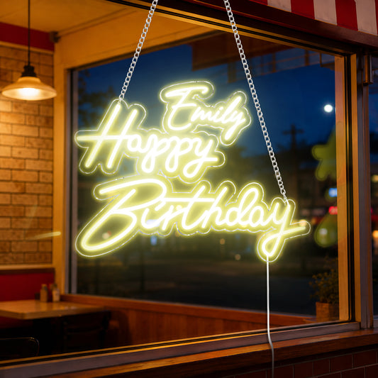 Happy Birthday - Personalized Birthday Neon LED Light Sign