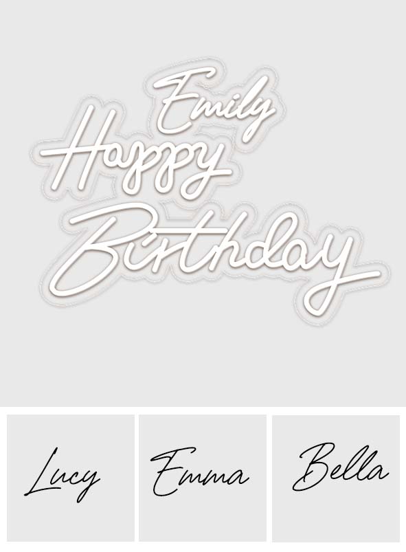 Happy Birthday - Personalized Birthday Neon LED Light Sign