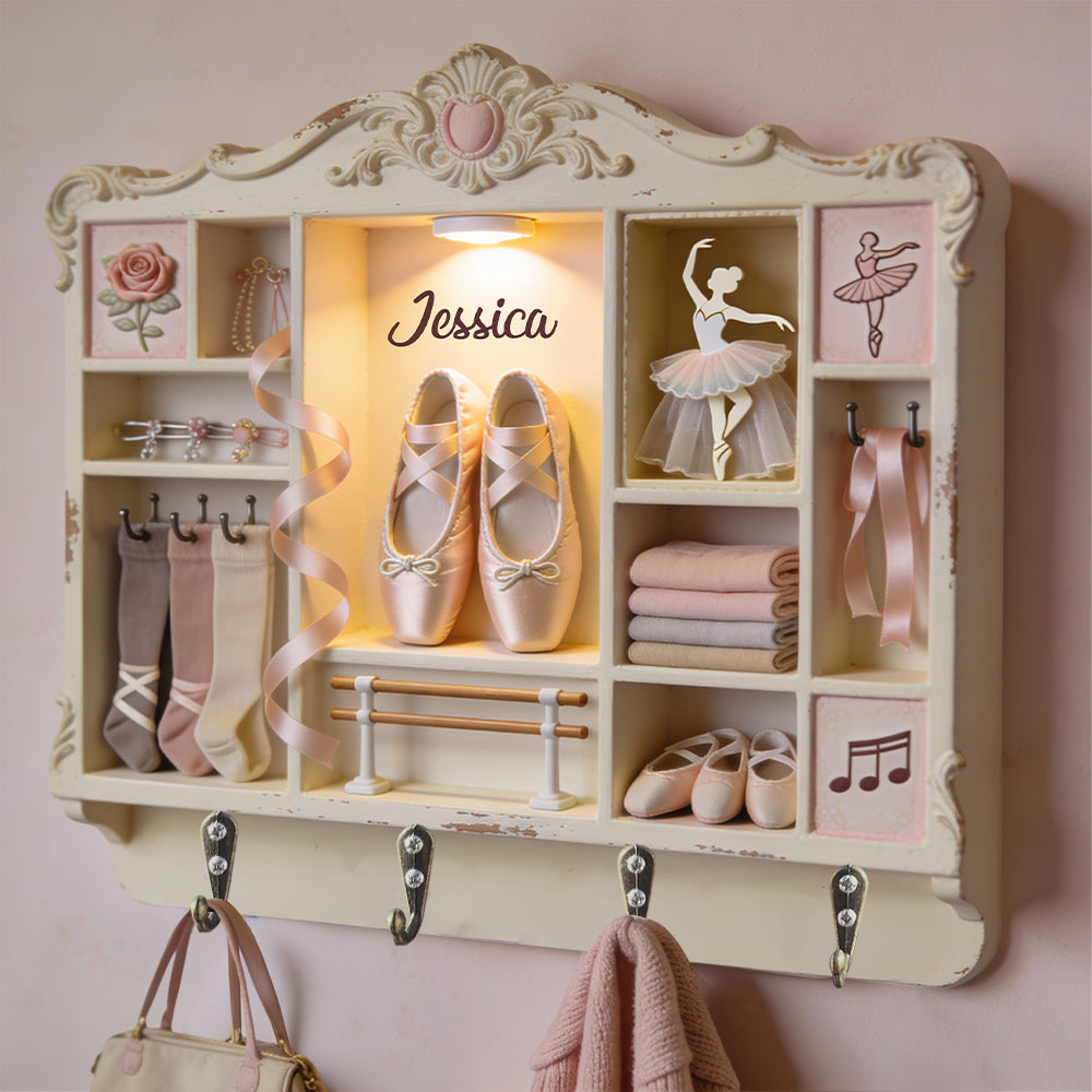 Love Ballet - Personalized Ballet Custom Shaped Hanging Rack