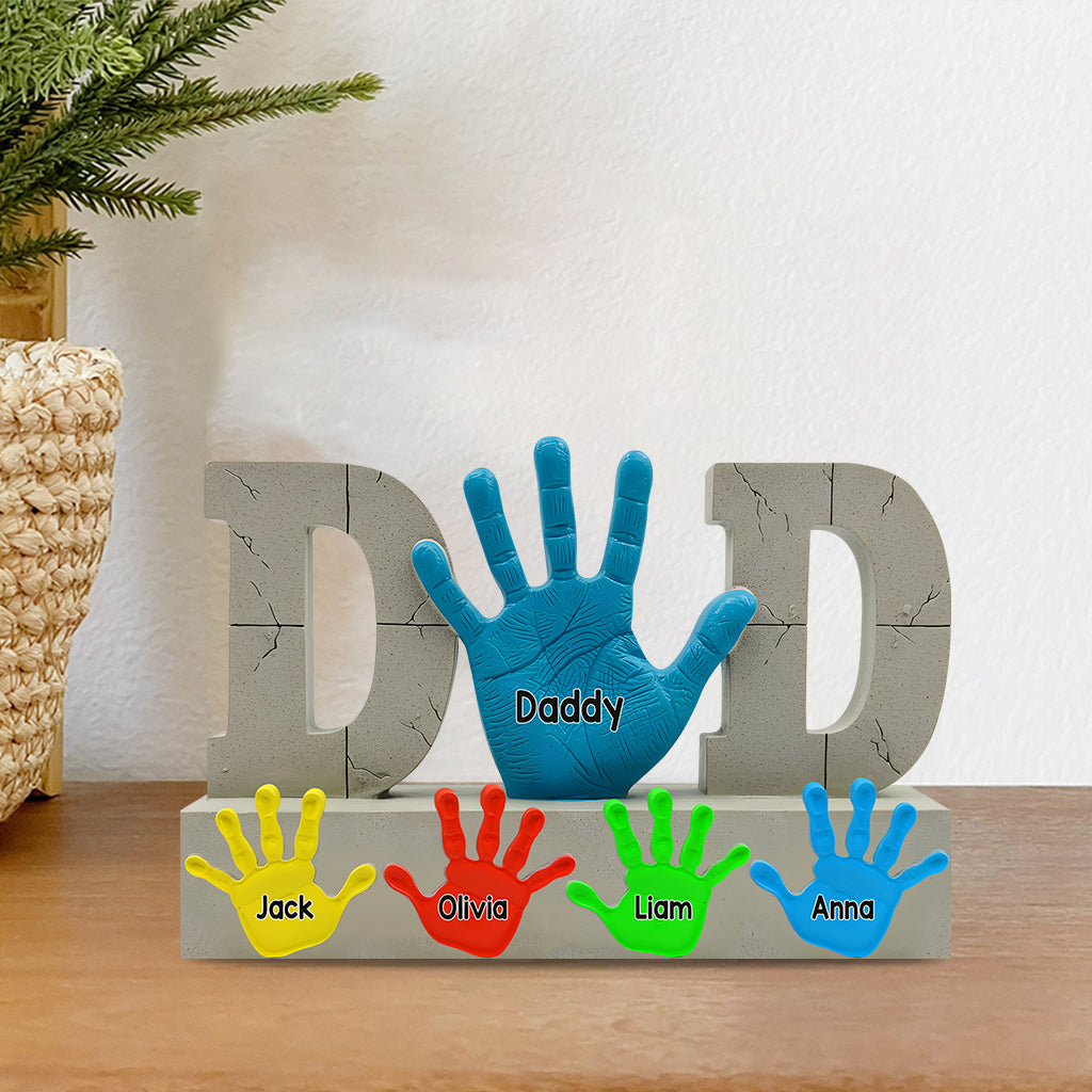 Bester Papa aller Zeiten – Personalisierte Acrylplakette in individueller Form für Väter