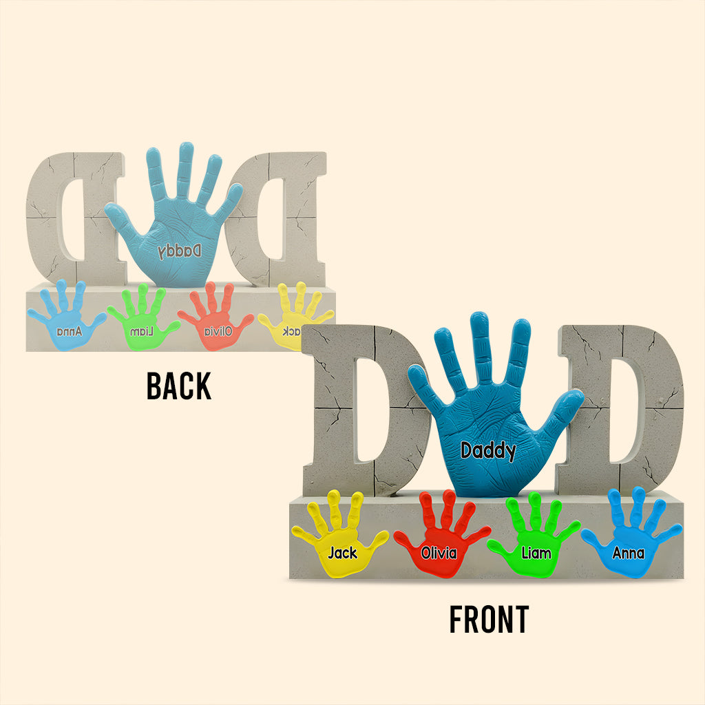 Bester Papa aller Zeiten – Personalisierte Acrylplakette in individueller Form für Väter