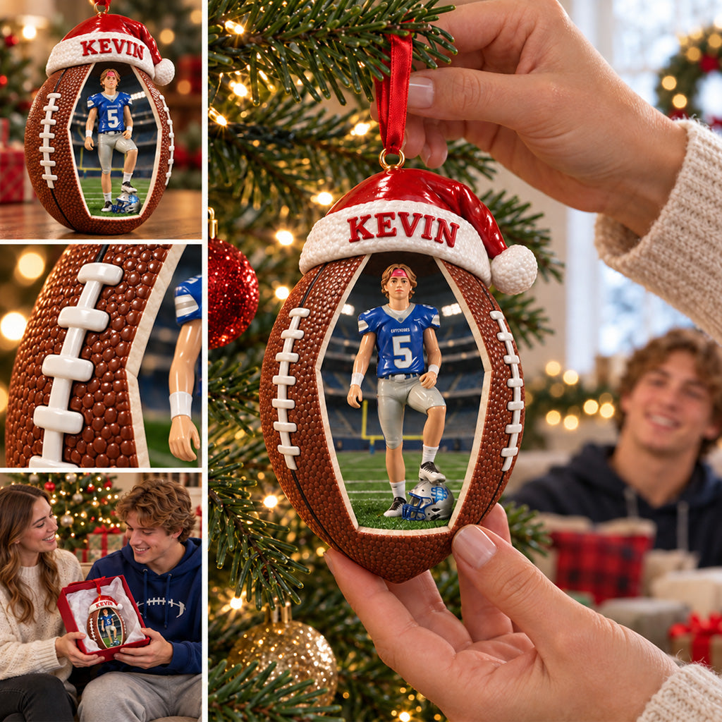 Love Football - Personalized Football Ornament