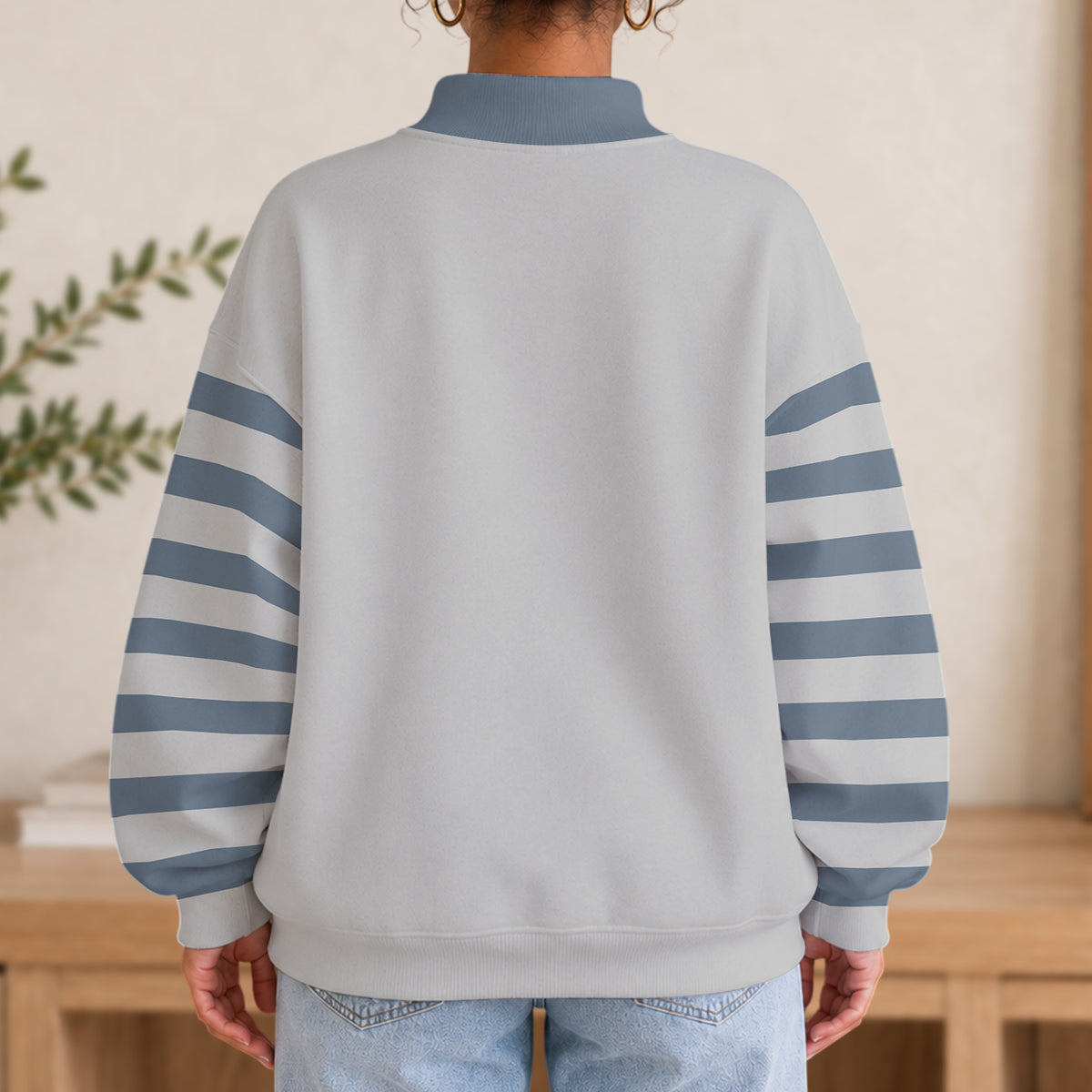 Funny Winter Pet Outfit - Personalized Dog Mock Neck Sweatshirt