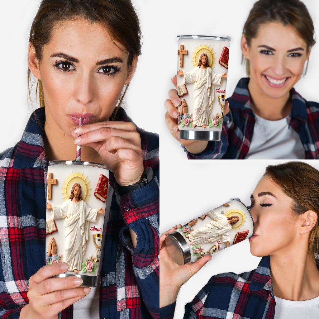 Faith Over Fear - Personalized Christian Tumbler