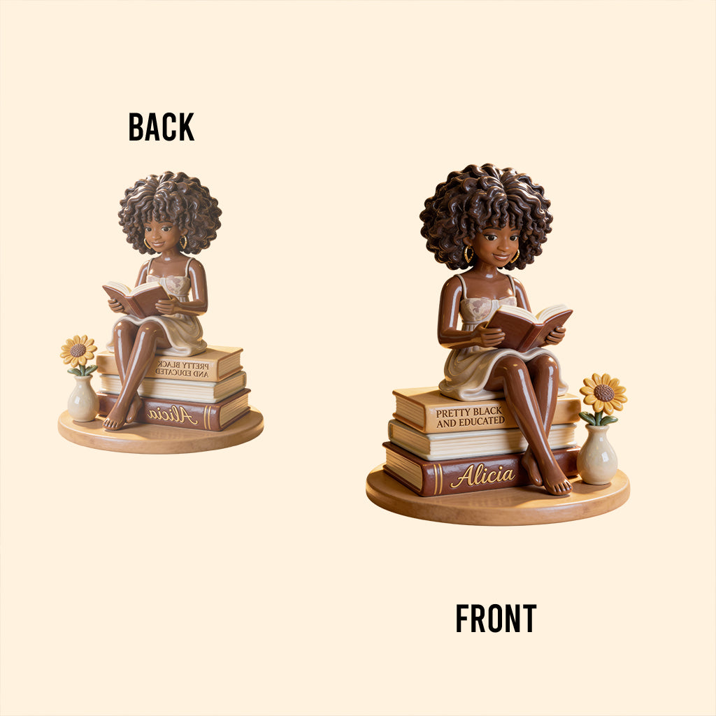 Pretty Black And Educated - Personalized African American Custom Shaped Acrylic Plaque