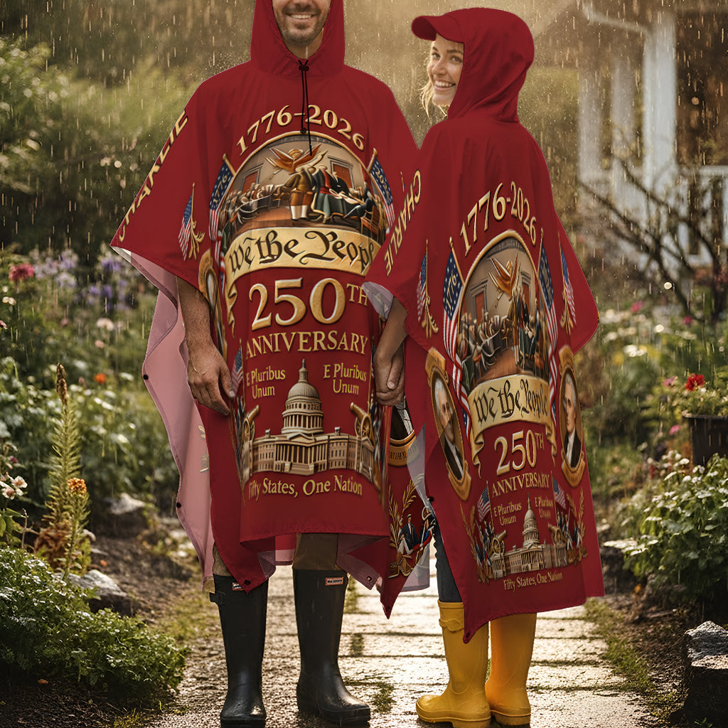 250. Jahrestag der USA – Personalisierter Patriot-Regenponcho