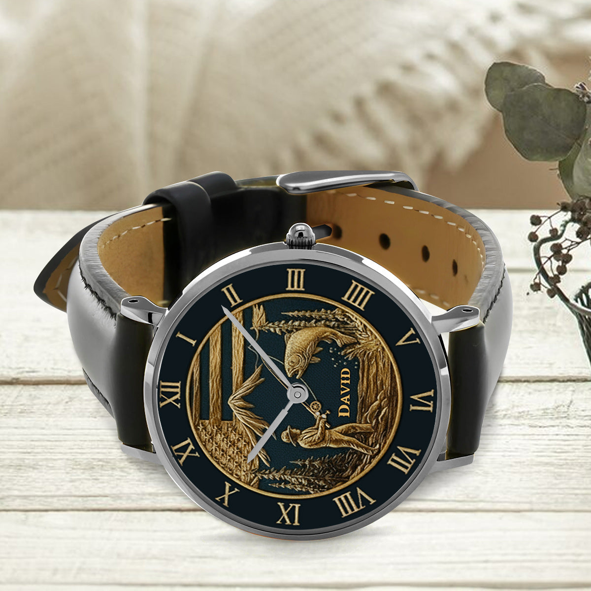 Geschenk für Angelfreunde – Personalisierte Angler-Handuhr