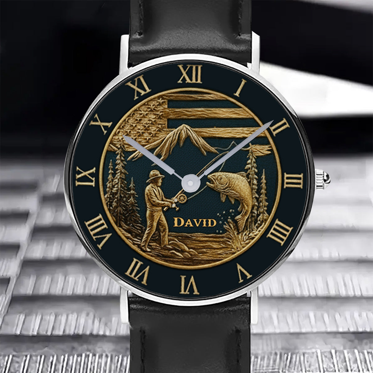 Geschenk für Angelfreunde – Personalisierte Angler-Handuhr