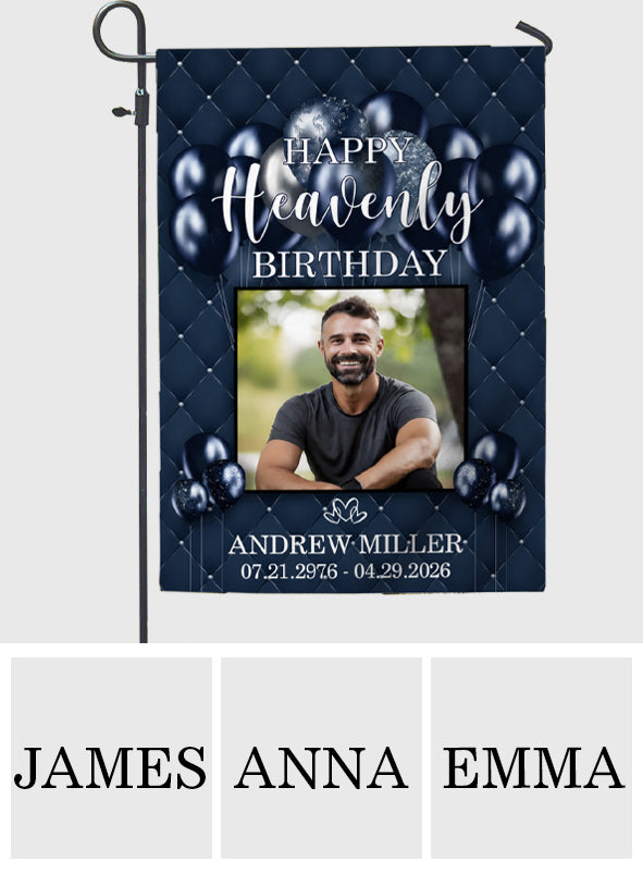 Happy Birthday - Personalized Birthday Garden Flag
