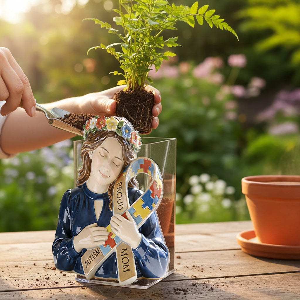 Medizinische Aufklärung – Personalisierter Acryltopf zur Aufklärung über Autismus