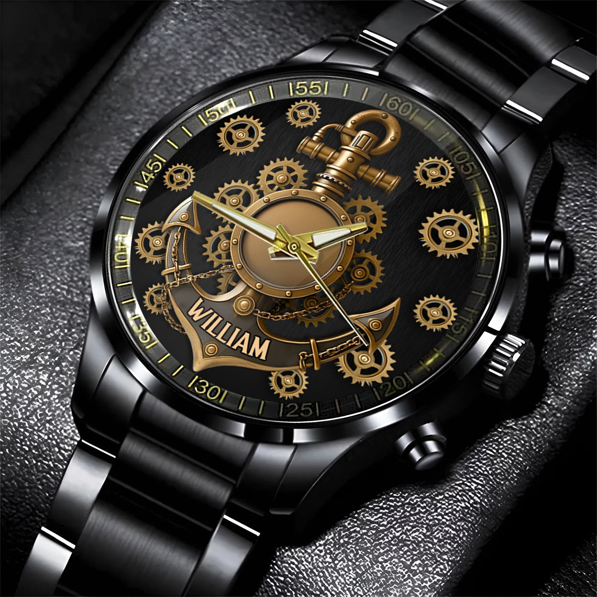 Kunst mit nautischen Ankergetrieben – Personalisierte Boots-Handuhr