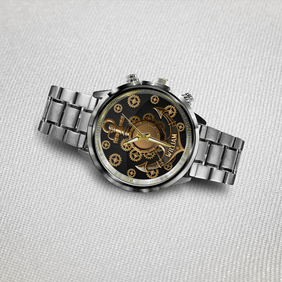 Kunst mit nautischen Ankergetrieben – Personalisierte Boots-Handuhr