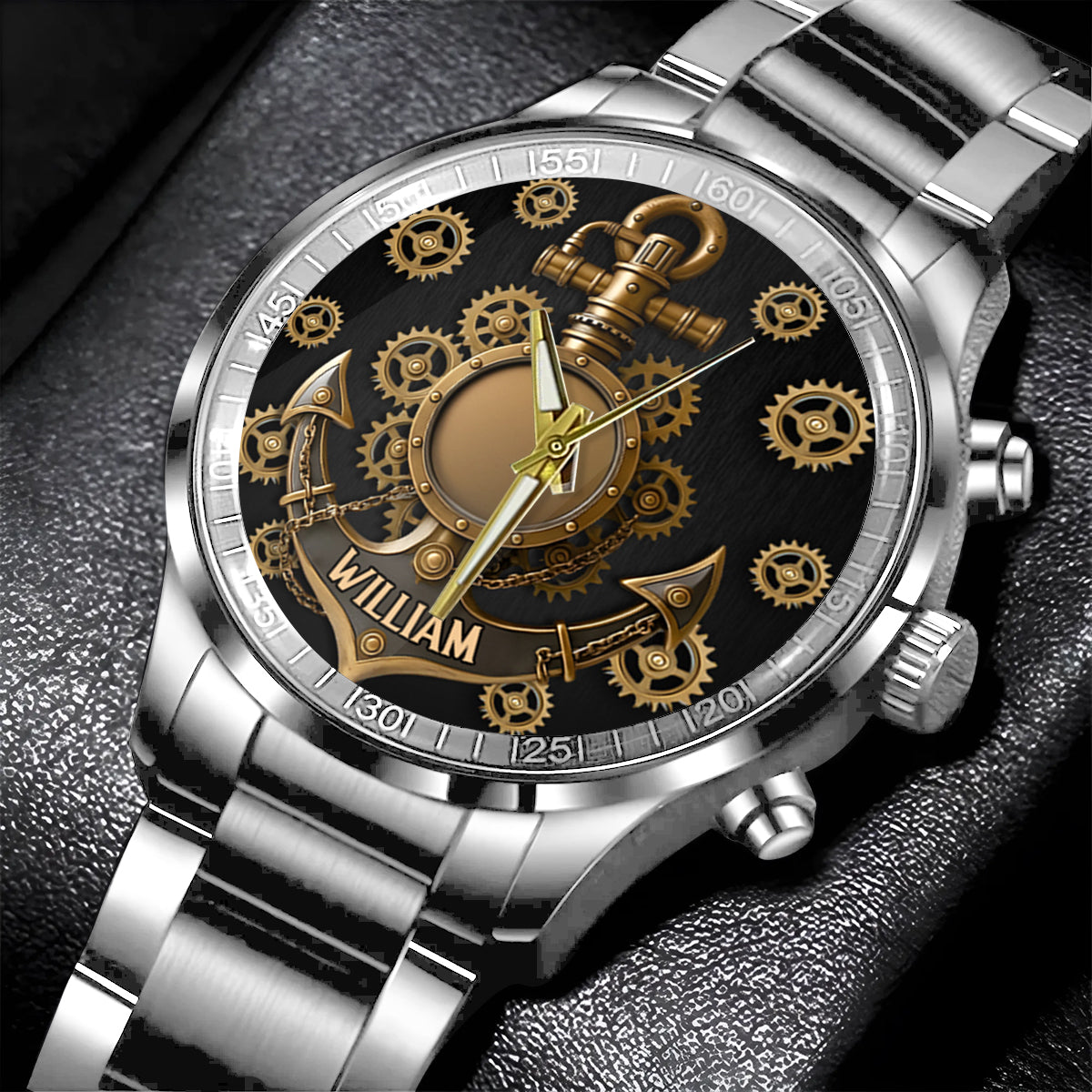 Kunst mit nautischen Ankergetrieben – Personalisierte Boots-Handuhr