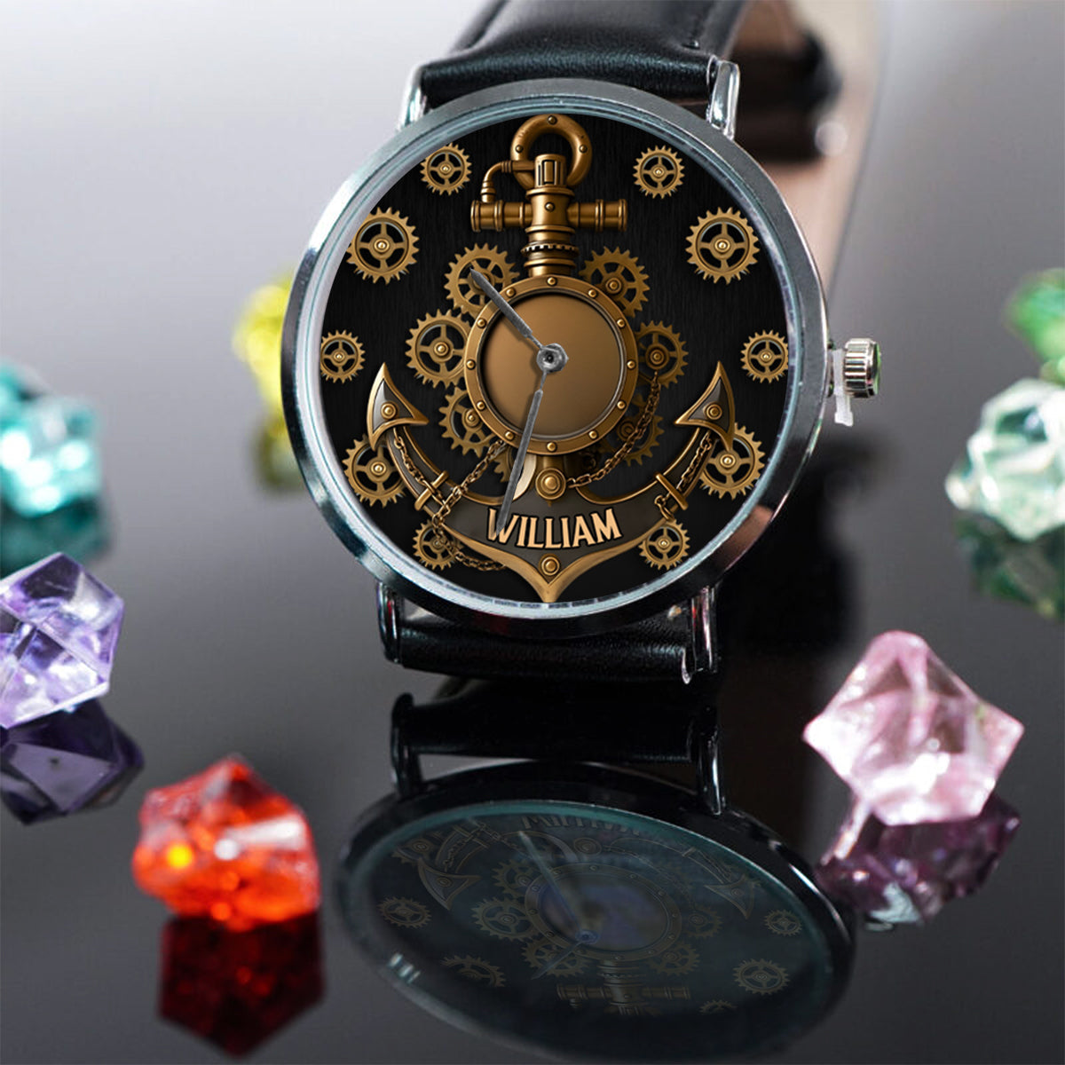 Kunst mit nautischen Ankergetrieben – Personalisierte Boots-Handuhr