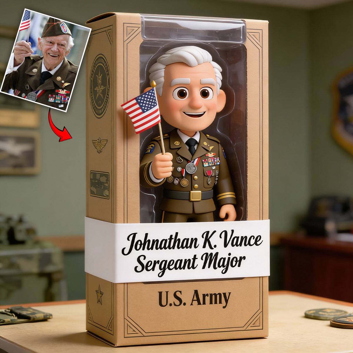 Veteran Gift - Personalized Veteran Custom Shaped Acrylic Plaque