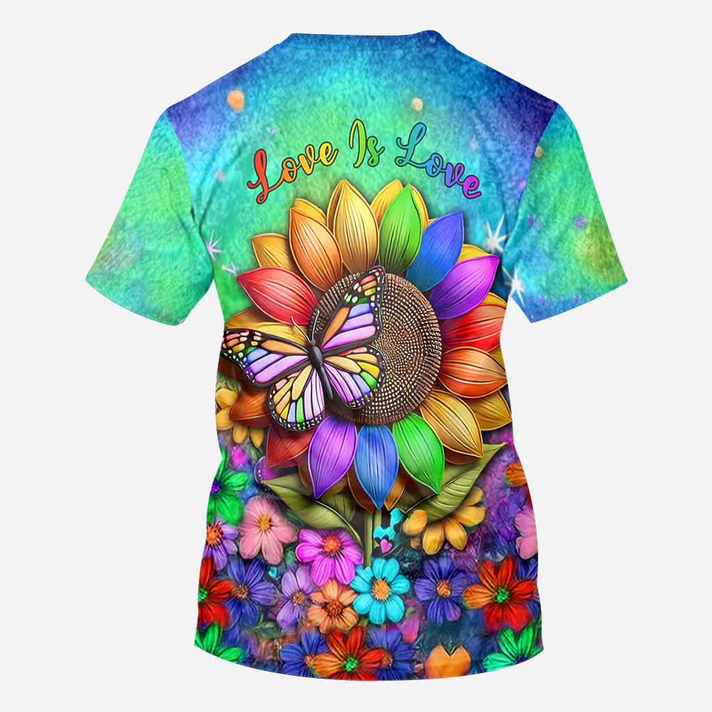 Love Is Love - Personalized LGBT Support All Over Shirt