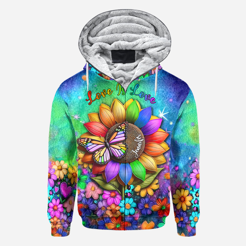 Love Is Love - Personalized LGBT Support All Over Shirt