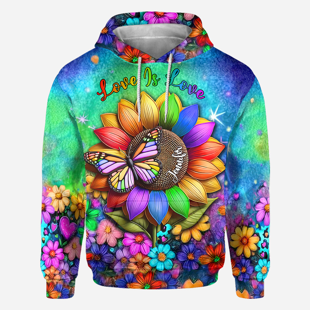 Love Is Love - Personalized LGBT Support All Over Shirt